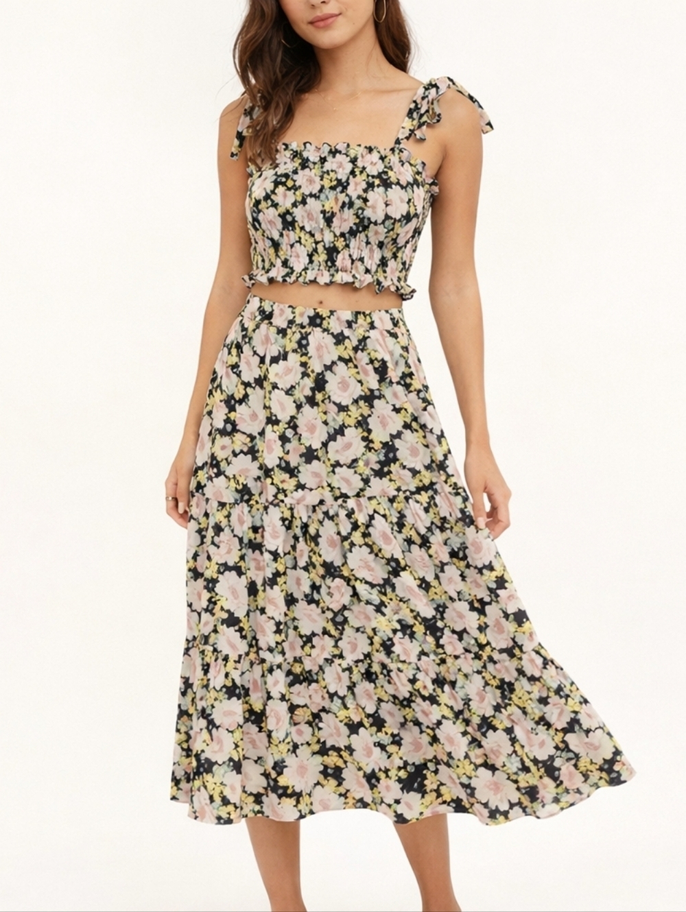 Forever 21 Floral Two-Piece Set, Size OX Would Fit Xs, Small And Med